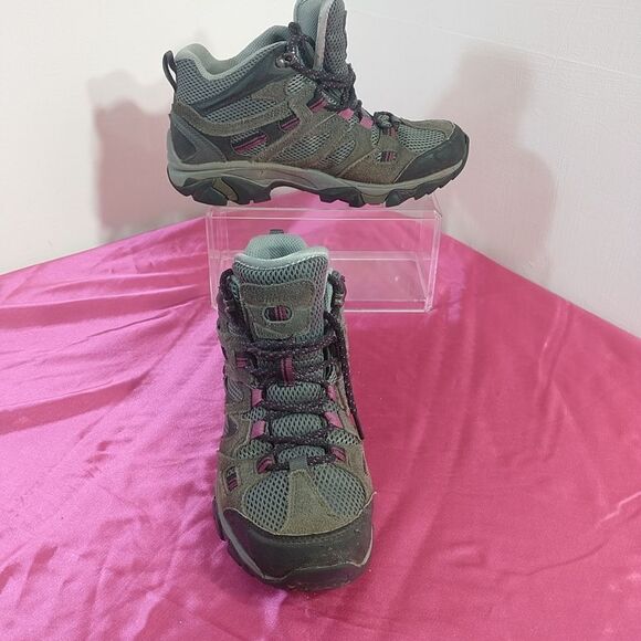 Hi-Tec Gray and Pink Hiking Boots - Picture 1 of 10